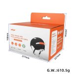 Čelada ULIP z sprednjo in zadnjo lučjo - črna barva - slika 7