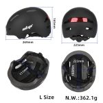 Čelada ULIP z sprednjo in zadnjo lučjo - črna barva - slika 4